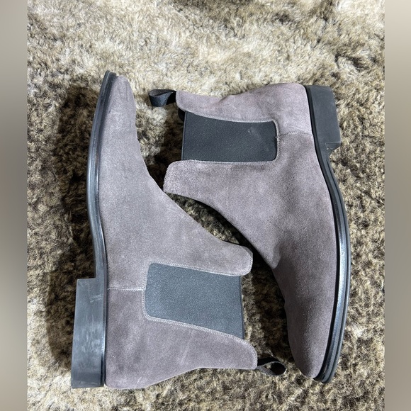 Gray Suede Men's Chelsea Boots - Monte Russo Made in Italy sz 10.5 M - Picture 3 of 14